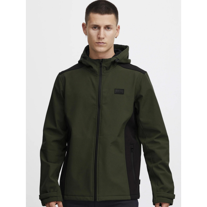 Veste outerwear imperméable vert et noir homme - Blend