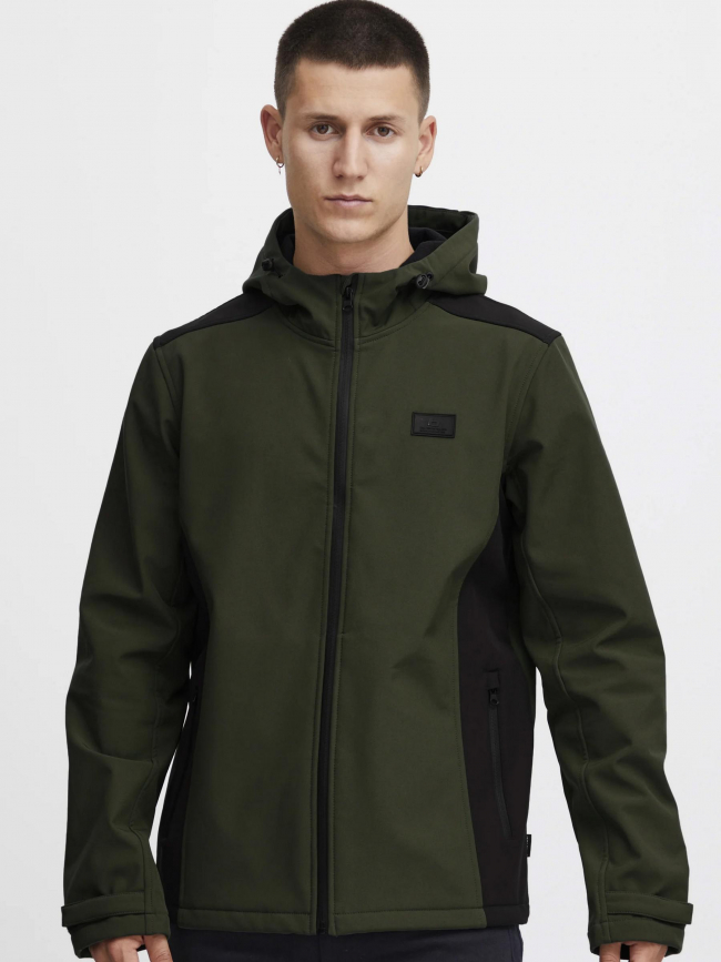 Veste outerwear imperméable vert et noir homme - Blend