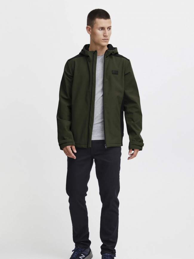 Veste outerwear imperméable vert et noir homme - Blend