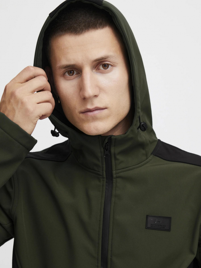 Veste outerwear imperméable vert et noir homme - Blend