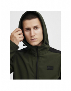 Veste outerwear imperméable vert et noir homme - Blend