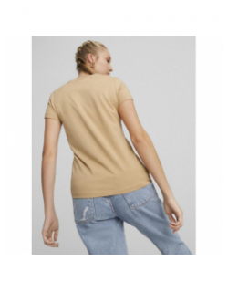 T-shirt essential embroi logo beige femme - Puma