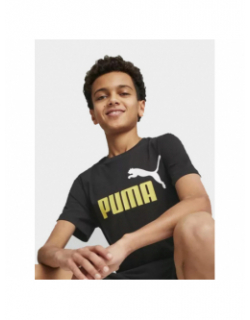 T-shirt essential logo noir garçon - Puma