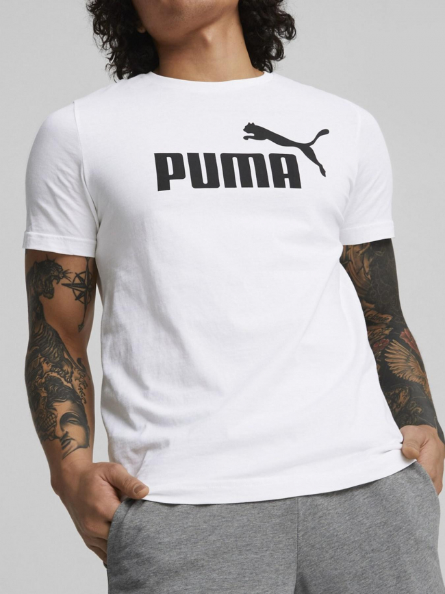 T-shirt essential logo blanc homme - Puma