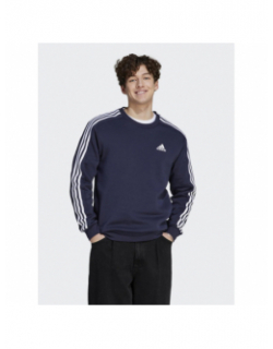 Sweat 3 stripes bleu marine homme - Adidas