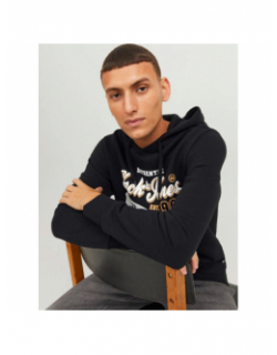 Sweat à capuche logo authentic noir homme - Jack & Jones