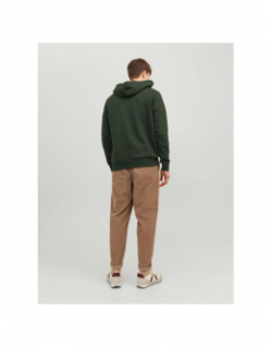 Sweat à capuche logo rugged vert homme - Jack & Jones