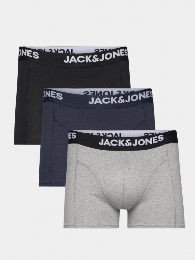 Pack 3 boxers anthony noir bleu gris homme - Jack & Jones