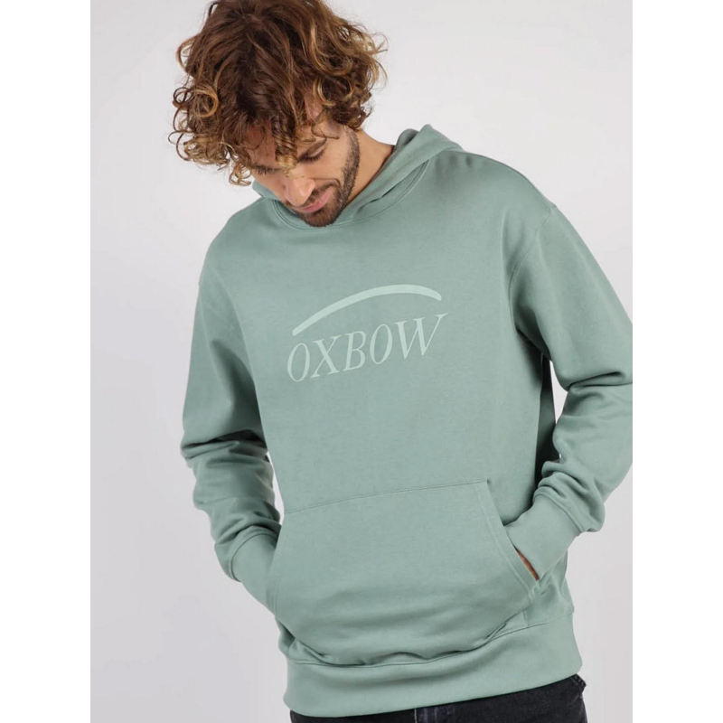 Sweat à capuche corporate vert d'eau homme - Oxbow