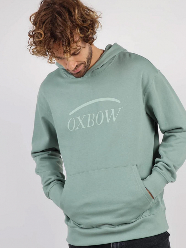 Sweat à capuche corporate vert d'eau homme - Oxbow