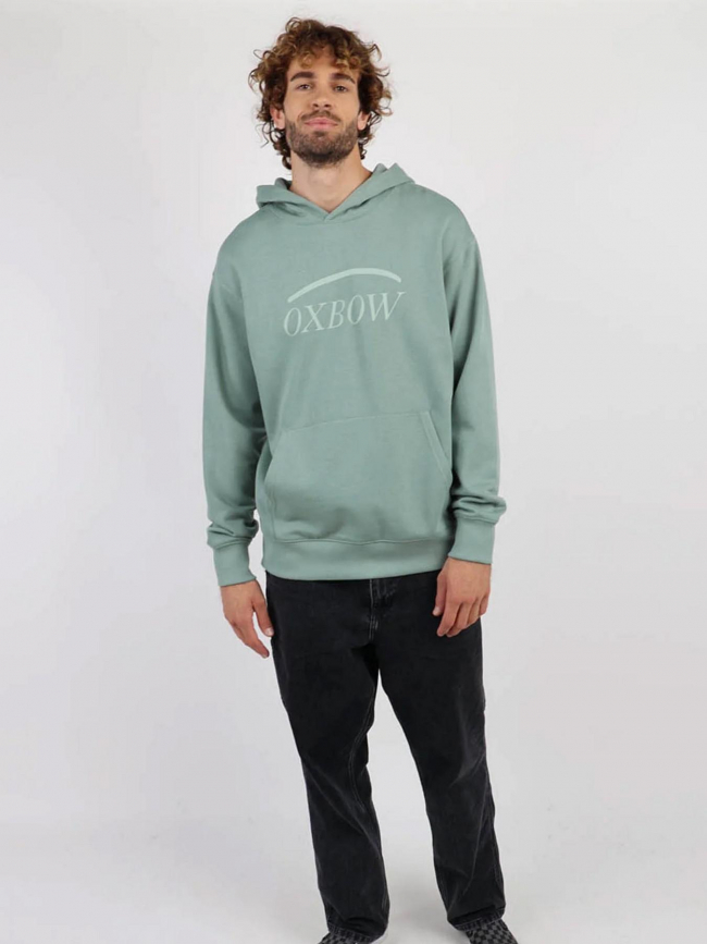 Sweat à capuche corporate vert d'eau homme - Oxbow