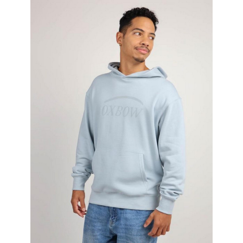 Sweat à capuche corporate bleu ciel homme - Oxbow