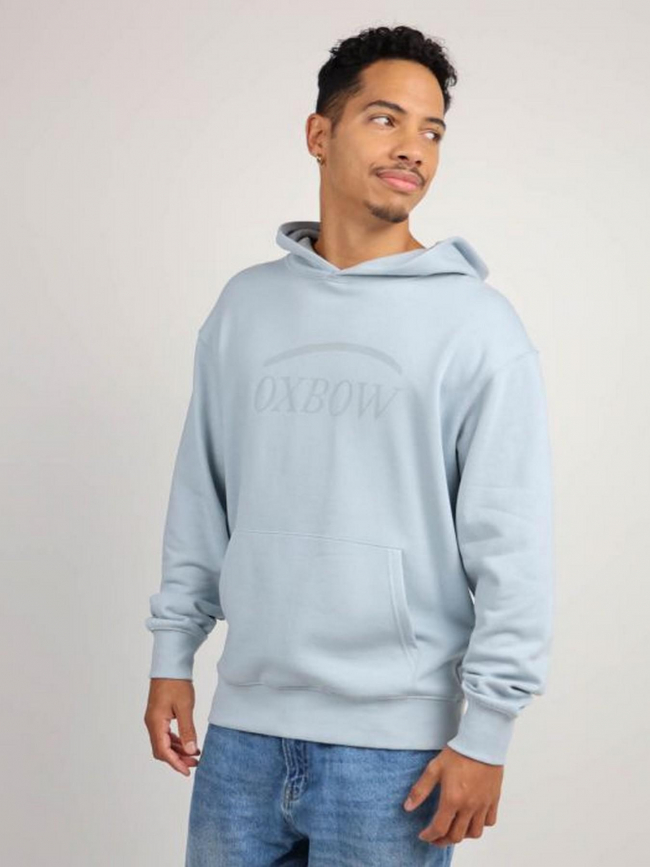 Sweat à capuche corporate bleu ciel homme - Oxbow