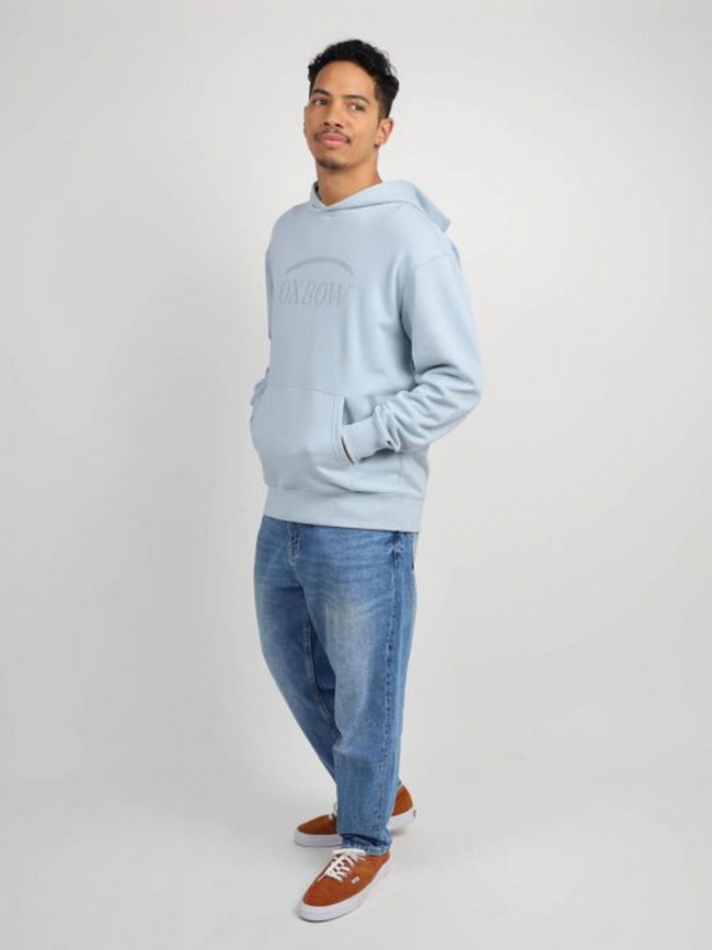 Sweat à capuche corporate bleu ciel homme - Oxbow