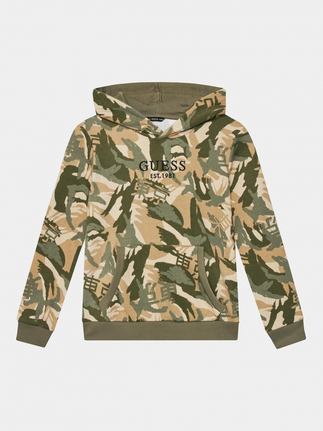 Sweat à capuche active camouflage enfant - Guess