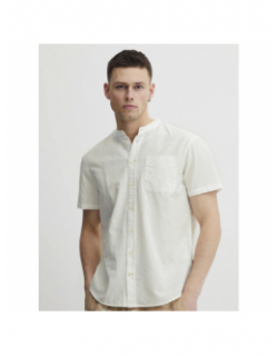 Chemise en lin manche courte blanc homme - Blend