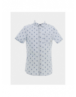 Chemise manches courtes ananas bleu homme - Blend