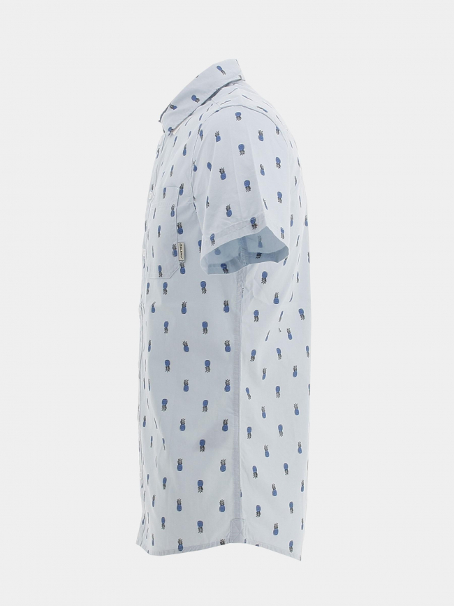 Chemise manches courtes ananas bleu homme - Blend