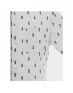 Chemise manches courtes ananas bleu homme - Blend