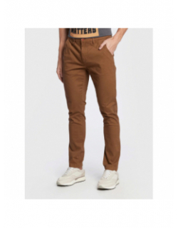 Pantalon regular fit multiflex marron homme - Blend