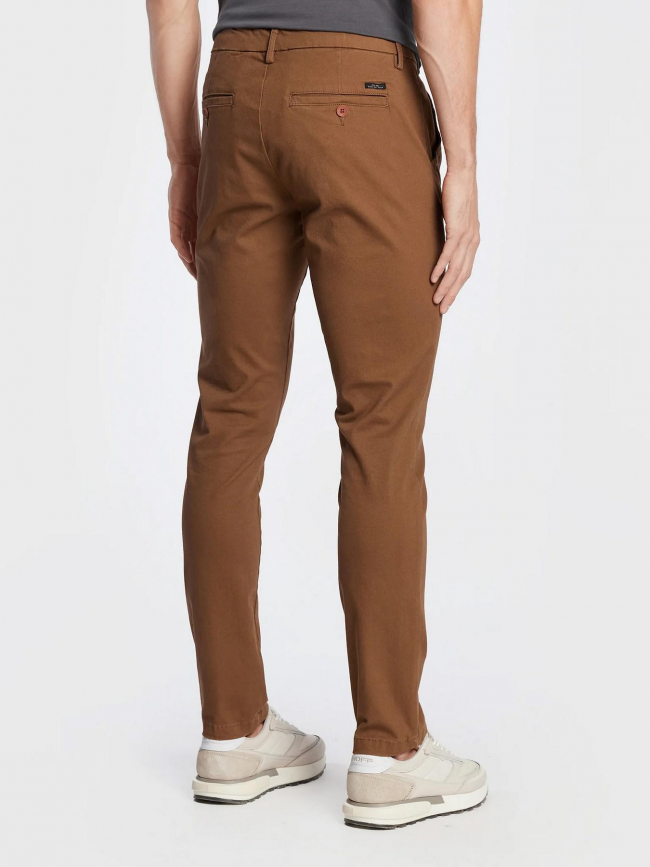 Pantalon regular fit multiflex marron homme - Blend