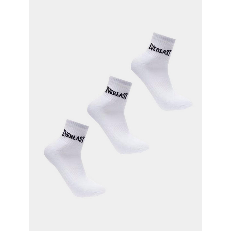 Lot de 3 paires de chaussettes 39-42 blanc - Everlast