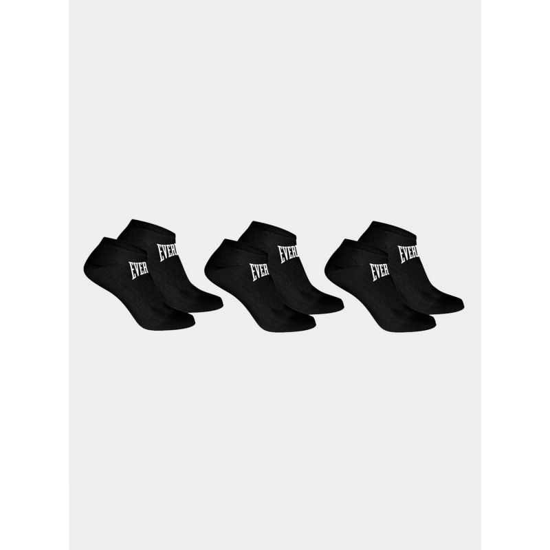 Lot de 3 paires de chaussettes courtes 43/46 noir - Everlast