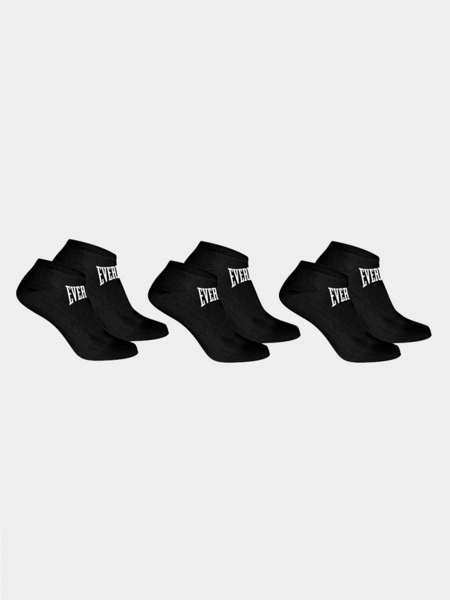 Lot de 3 paires de chaussettes courtes 43/46 noir - Everlast