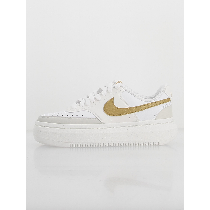 Baskets plateforme court vision alta doré blanc femme - Nike