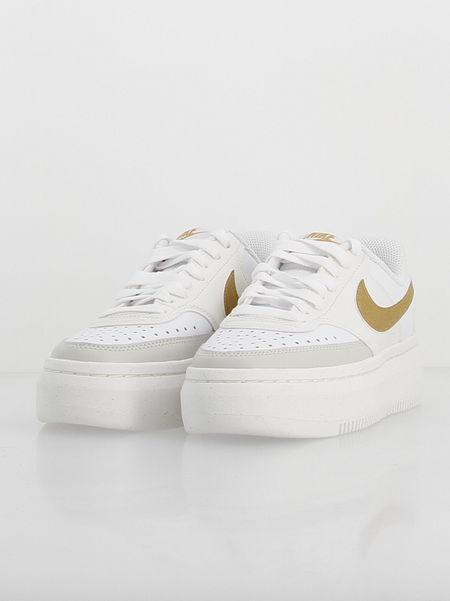 Baskets plateforme court vision alta doré blanc femme - Nike