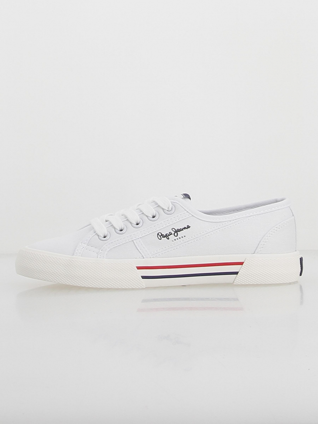 Baskets en toile brady basic blanc femme - Pepe Jeans