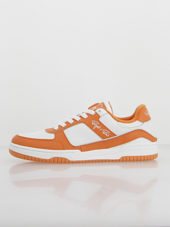 Baskets trainer bicolore orange blanc - Project X Paris