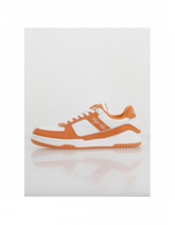 Baskets trainer bicolore orange blanc - Project X Paris