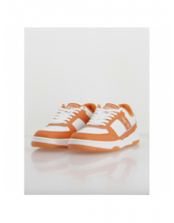 Baskets trainer bicolore orange blanc - Project X Paris