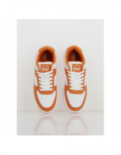 Baskets trainer bicolore orange blanc - Project X Paris