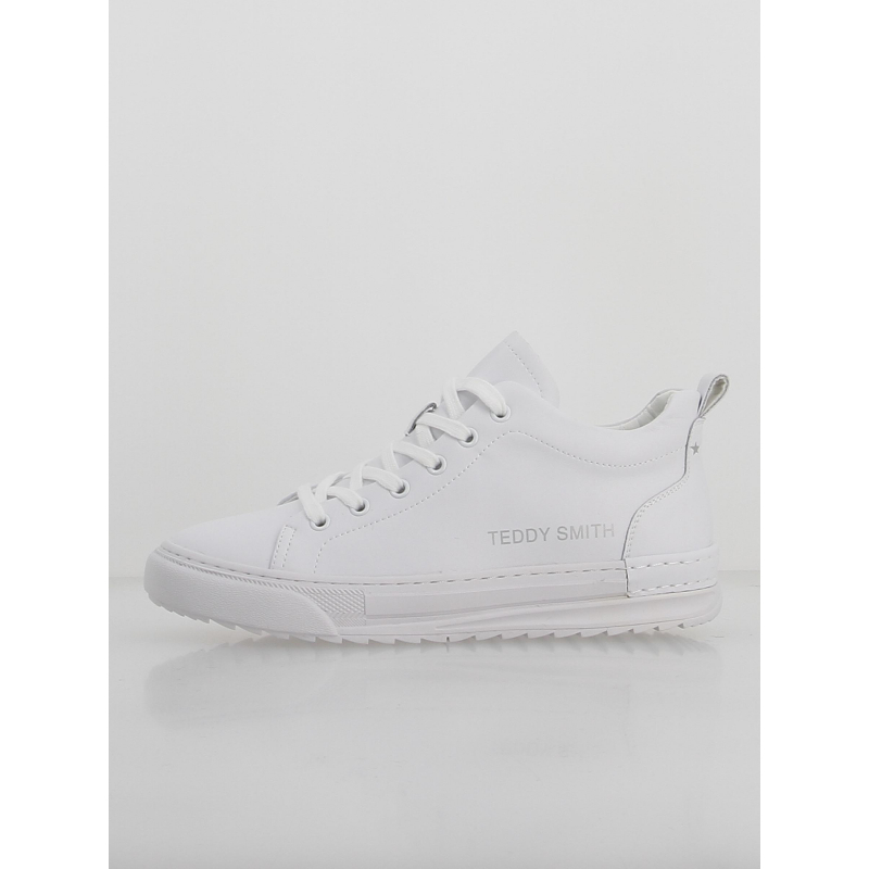 Baskets montantes en cuir blanc homme - Teddy Smith