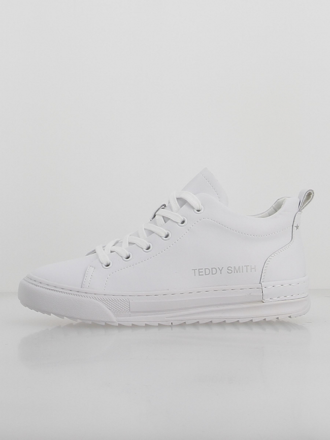 Baskets montantes en cuir blanc homme - Teddy Smith