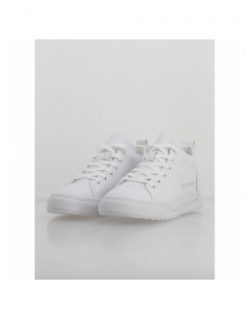 Baskets montantes en cuir blanc homme - Teddy Smith