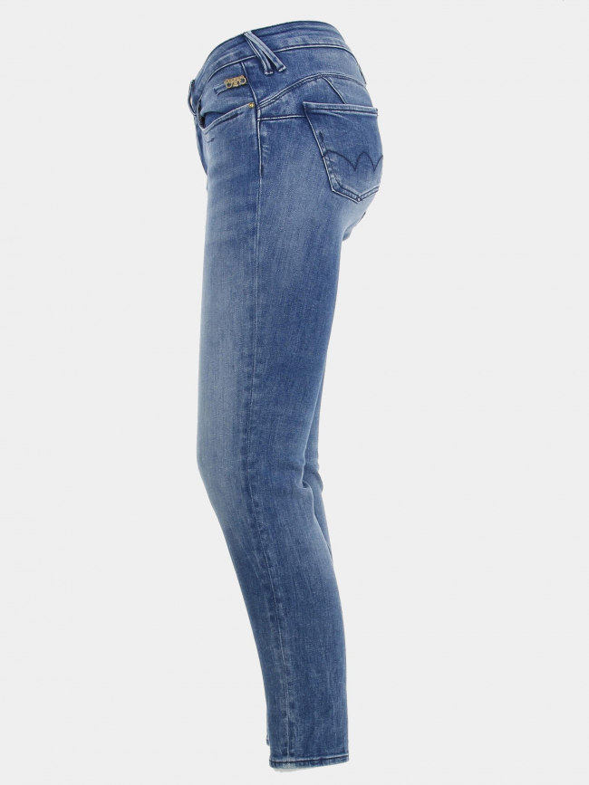 Jean taille mi-haute slim bleu femme - Le Temps Des Cerises