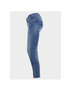 Jean taille mi-haute slim bleu femme - Le Temps Des Cerises