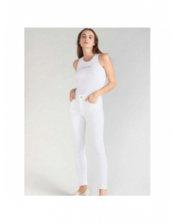 Jean taille haute slim pulp blanc femme - Le Temps Des Cerises