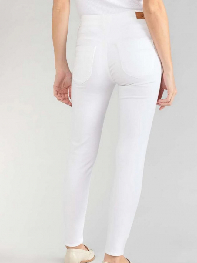 Jean taille haute slim pulp blanc femme - Le Temps Des Cerises