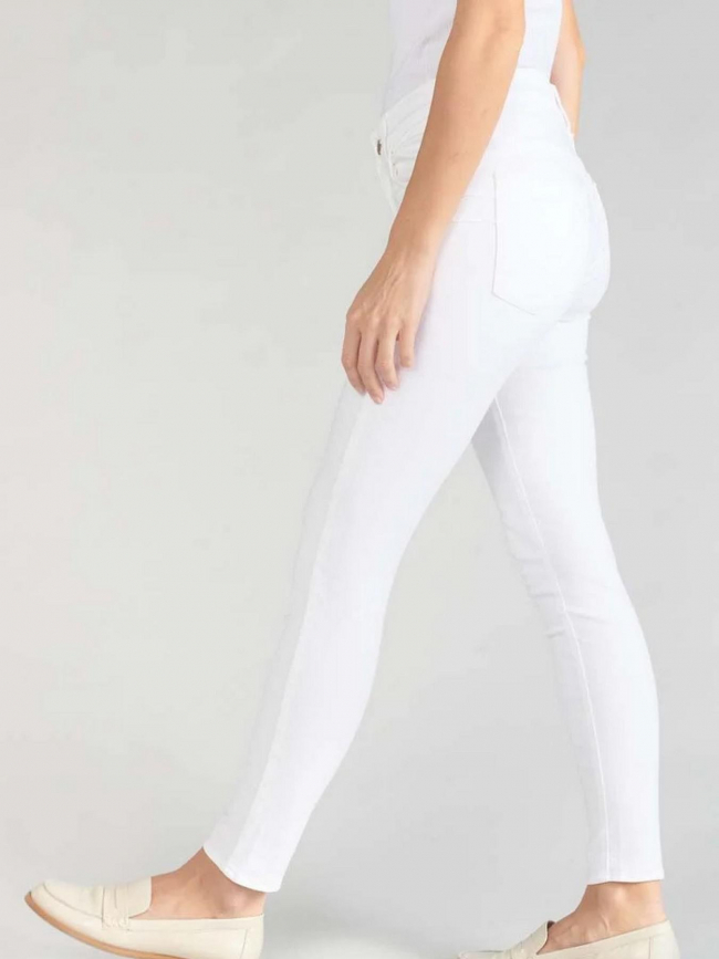 Jean taille haute slim pulp blanc femme - Le Temps Des Cerises