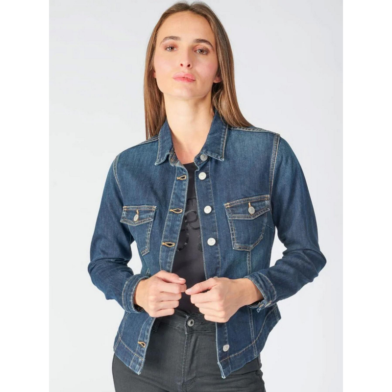 Veste en jean lilly bleu femme - Le Temps Des Cerises