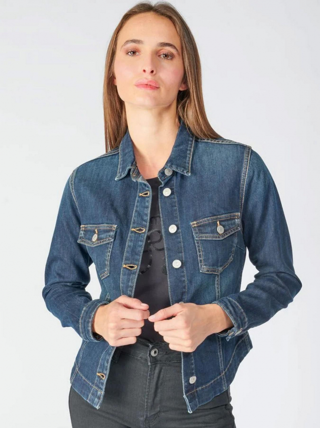 Veste en jean lilly bleu femme - Le Temps Des Cerises