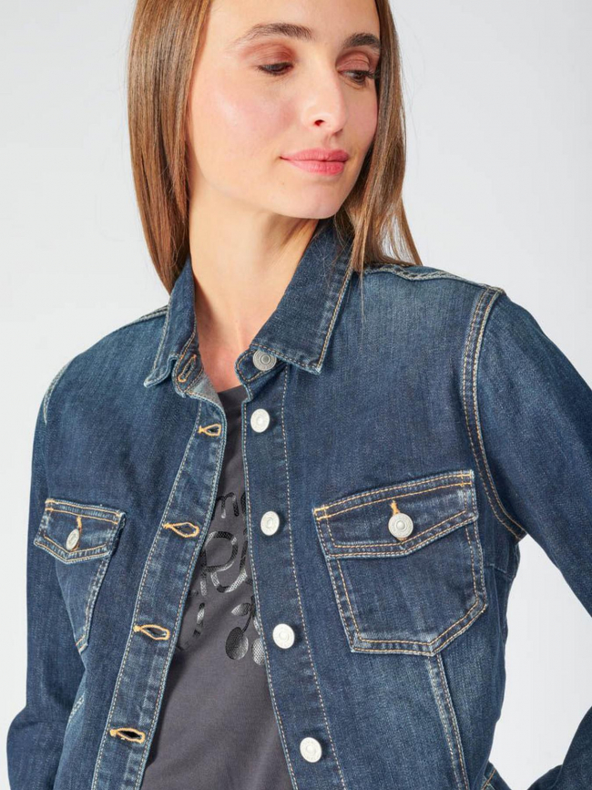 Veste en jean lilly bleu femme - Le Temps Des Cerises