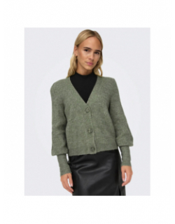 Gilet cardigan drea court vert femme - Jacqueline De Yong