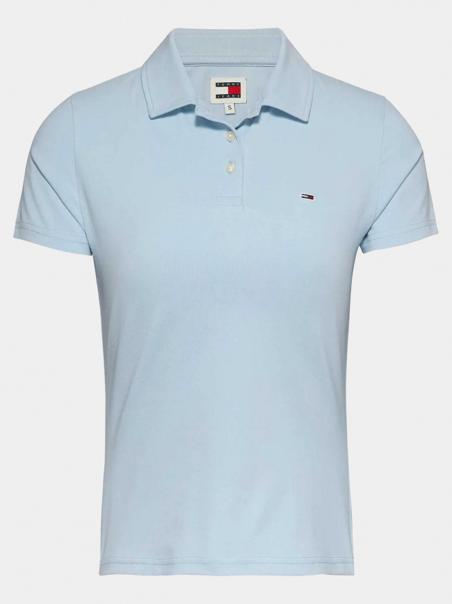 Polo droit essential bleu femme - Tommy Jeans