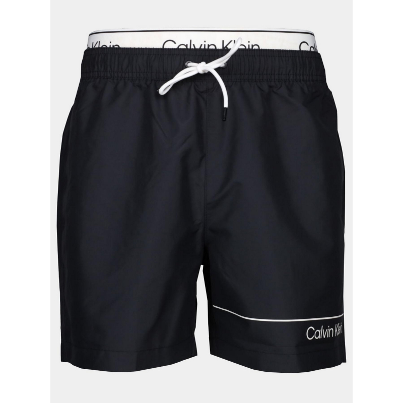 Short de bain double ceinture noir homme - Calvin Klein