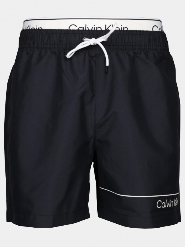 Short de bain double ceinture noir homme - Calvin Klein